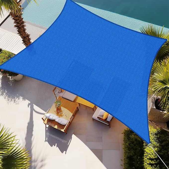 Shade&Beyond 9'x15' Sun Shade Sail Canopy Rectangle, UV Block Breathable Curved by ShadeBeyond