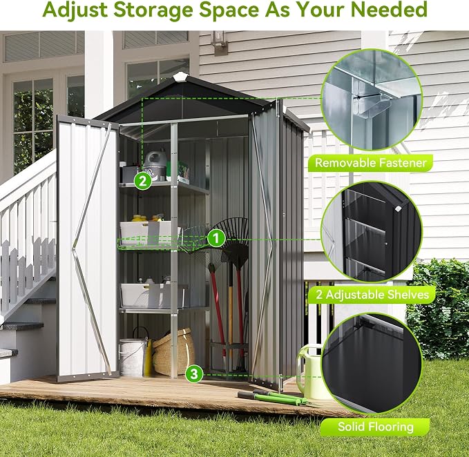 Aoxun Vertical Outdoor Storage Cabinet 3.5’x2’ - Image 3