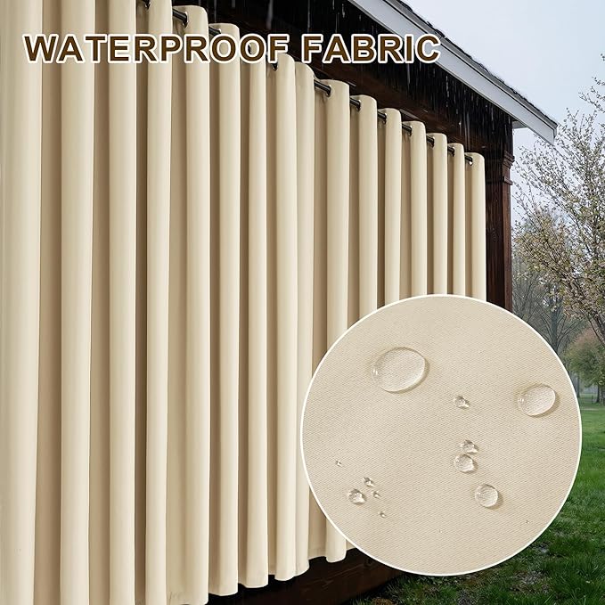 RYB HOME Fade-Resistant Extra Wide Outdoor Curtains - Image 6