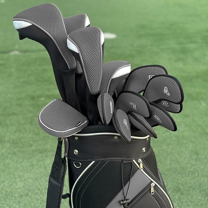 Andux 4pcs/Pack Long Neck Golf Hybrid Club Head Covers Dial No. Tag CTMT-02