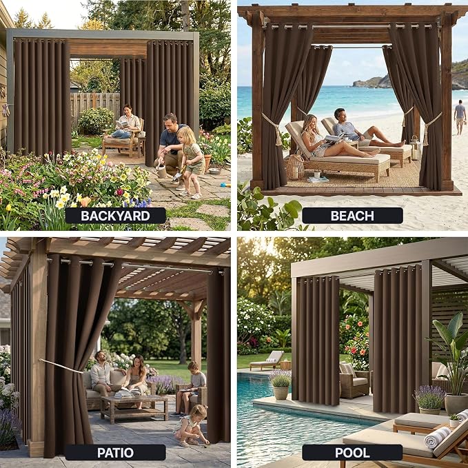 Waterproof Outdoor Curtain W52 x L84 - Image 9