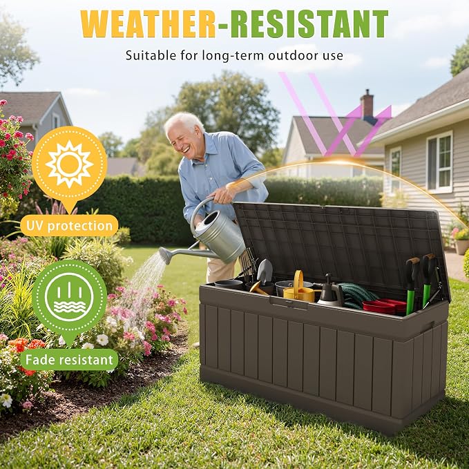 Greesum Outdoor Storage Box 82 Gallon Storage Bin - Image 4