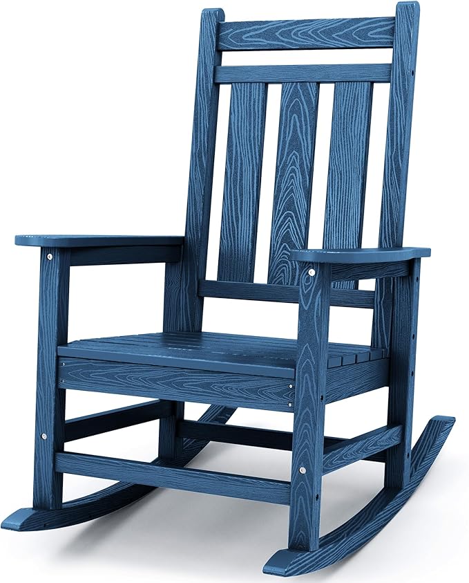 Oversized Outdoor Rocking Chair, HDPE Patio Rockers by KINGYES
