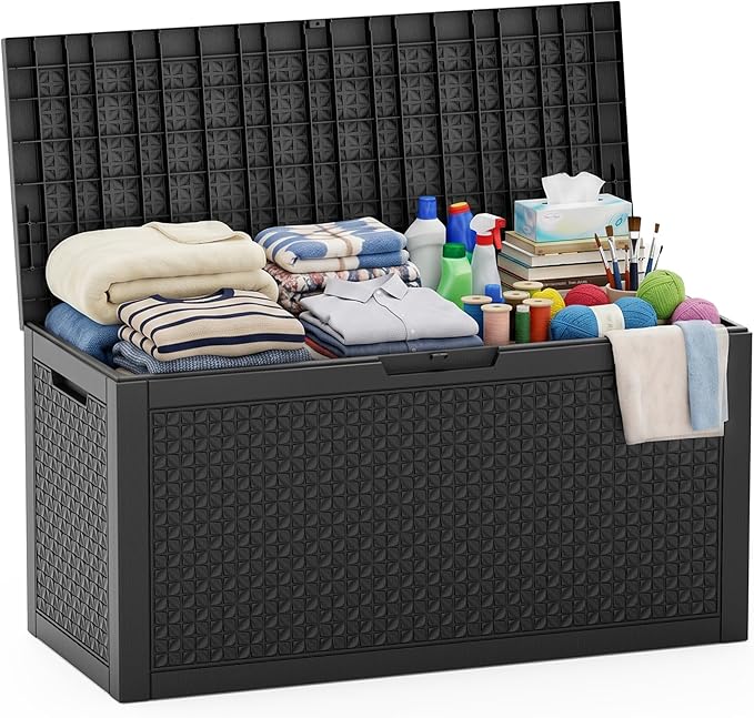 110 Gal Waterproof Outdoor Storage Box UV Resistant Deck Box | Extra-large by EASYUP