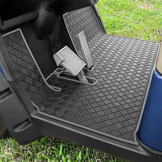 Golf Cart Floor Mat for Yamaha,Customize Non-Slip Full Coverage Liner Matt Replacement Fits to Yamaha G29/Drive, Drive2,Adventurer,QuieTech 2017+,Durable Easy to Clean