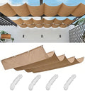 Sun Shade Sail Retractable Wave Waterproof 10' x 29' Shade Cloth Waterproof by WoaceSunShadeSail