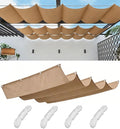 Retractable Wave Sun Shade Sail Waterproof 14' x 15' Sun Shade by WoaceSunShadeSail