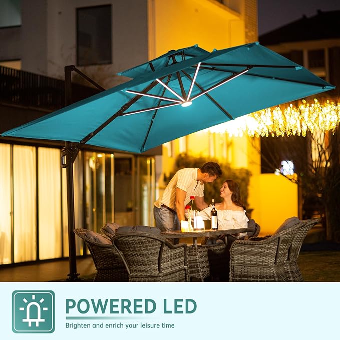 10x13FT Cantilever Patio Umbrella - Image 3