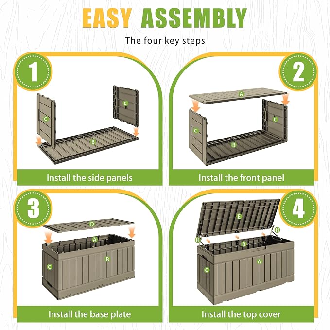 Greesum Outdoor Storage Box 82 Gallon Storage Bin - Image 6