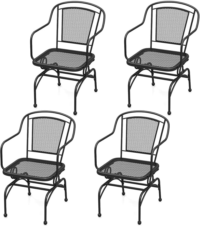 Tangkula Outdoor Rocking Chair Set of 4, Patio Rocker Chairs by TANGKULA