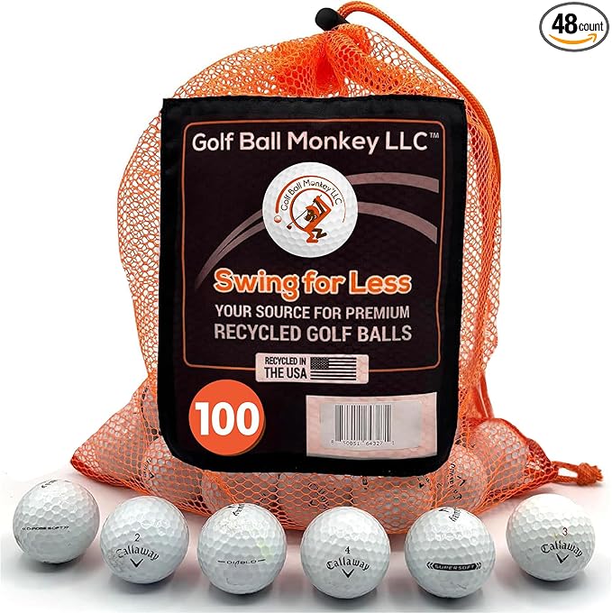 Golf Ball Monkey Cheap Recycled for Callaway Golf Balls Mix for Callaway Supersoft Golfballs, Superfast, Superhot, Warbirds, Diablo, Hex Tour Soft & More