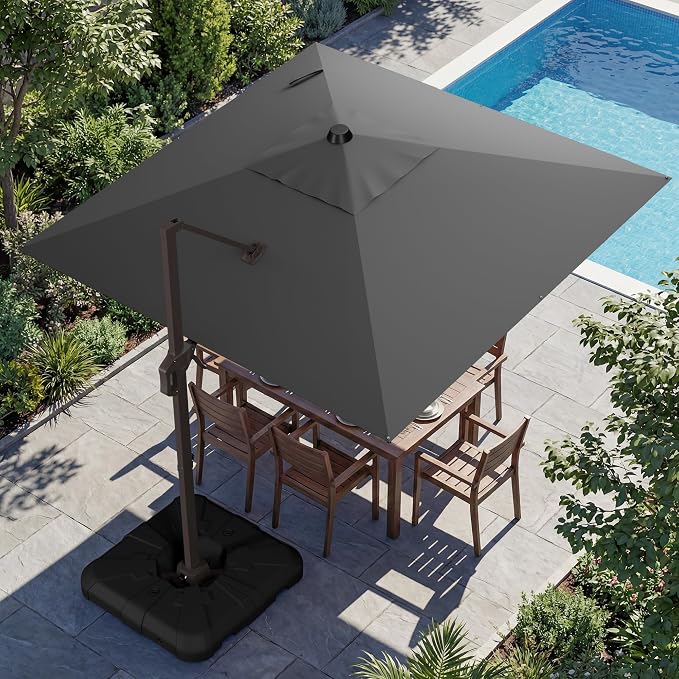 10x10FT Cantilever Outdoor Umbrella by ZLACUIU