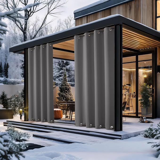 NICETOWN 2 Panels Outdoor Curtains Waterproof Extra Long 108 - Image 9