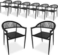 TWT Patio Dining Chairs Outdoor Stackable by TWT