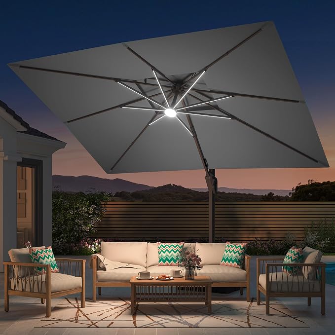 Deconk 10' X 13' Patio Cantilever Outdoor Umbrella - Image 2
