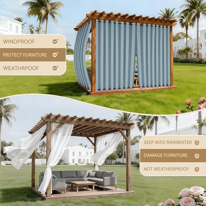 HDCAXKJ Waterproof Outdoor Curtains - Image 4