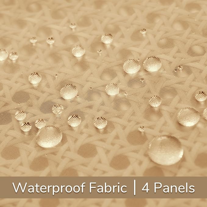 Outdoor Sheer Curtains for Patio Waterproof, 4 Panels Rod Pocket Indoor/Outdoor - Image 5