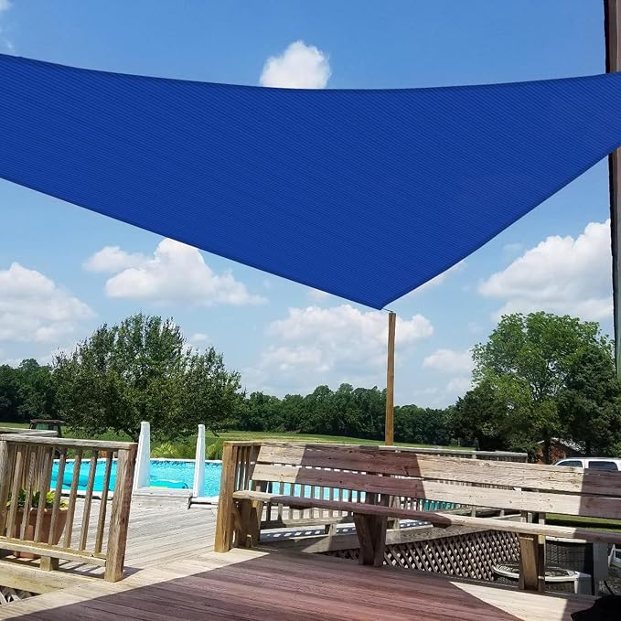 Windscreen4less 11' x 11' x 11' Sun Shade Sail Triangle Outdoor Canopy Cover UV by Windscreen4less
