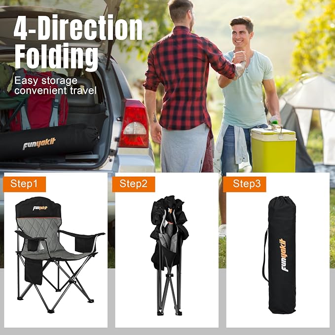 Oversized Padded Camping Chairs - Image 7