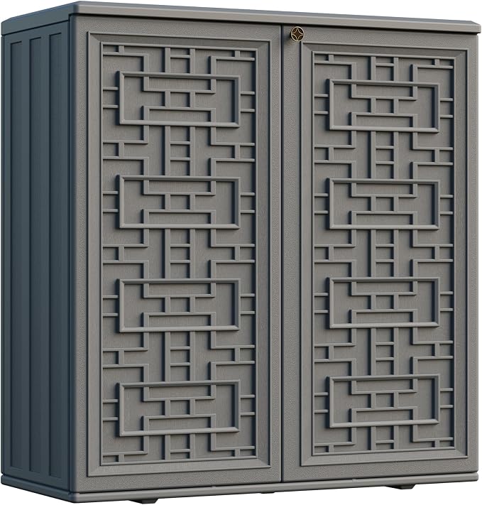 Mrosaa Indoor Outdoor Storage Cabinet Waterproof by Mrosaa