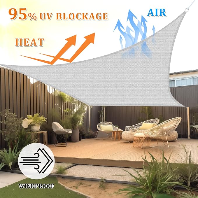 Shade&Beyond 10'x28' Sun Shade Sail Canopy Rectangle, UV Block Breathable - Image 2