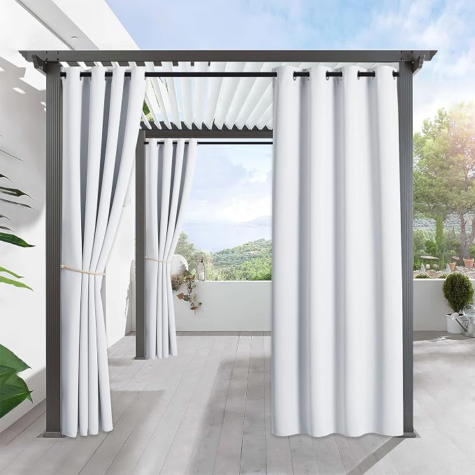 RYB HOME Outdoor Curtains for Patio Waterproof Privacy Thermal Insulated | by RYBHOME