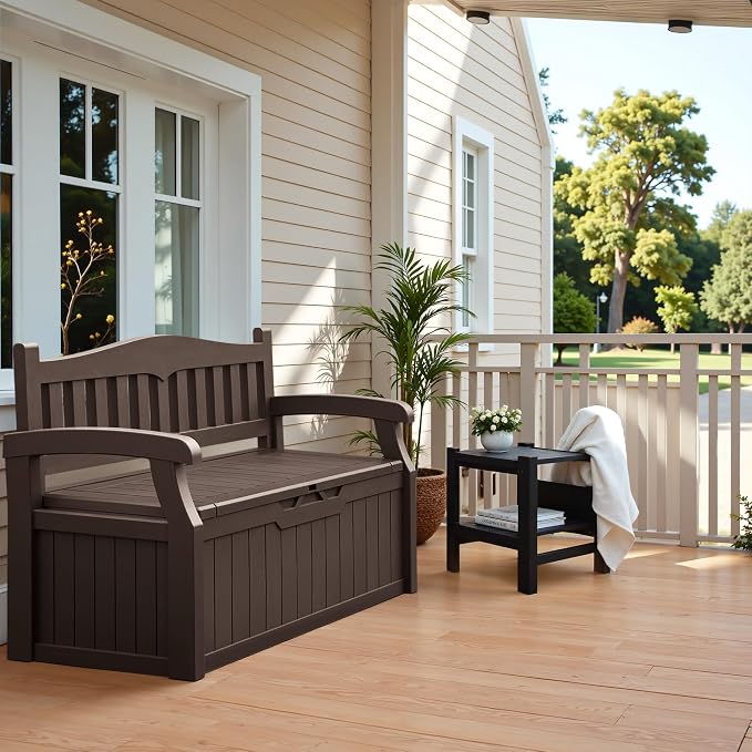 Flamaker 80 Gallon Storage Bench, Deck Box - Image 2