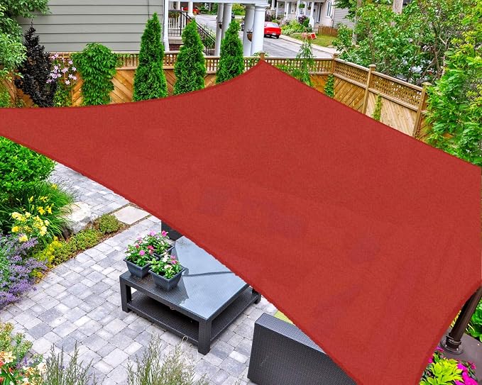 AsterOutdoor Sun Shade Sail Rectangle 12' x 16' UV Block Canopy by AsterOutdoor