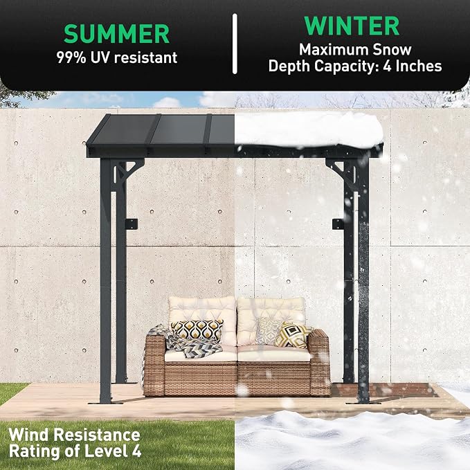 Aoxun 8’x5’ Gazebo for Patio, Gazebo Pergola - Image 10