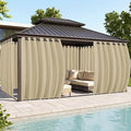 Gazebo Curtains Outdoor Waterproof 6 Panels, Patio Sun Shade | Weatherproof by RichSets