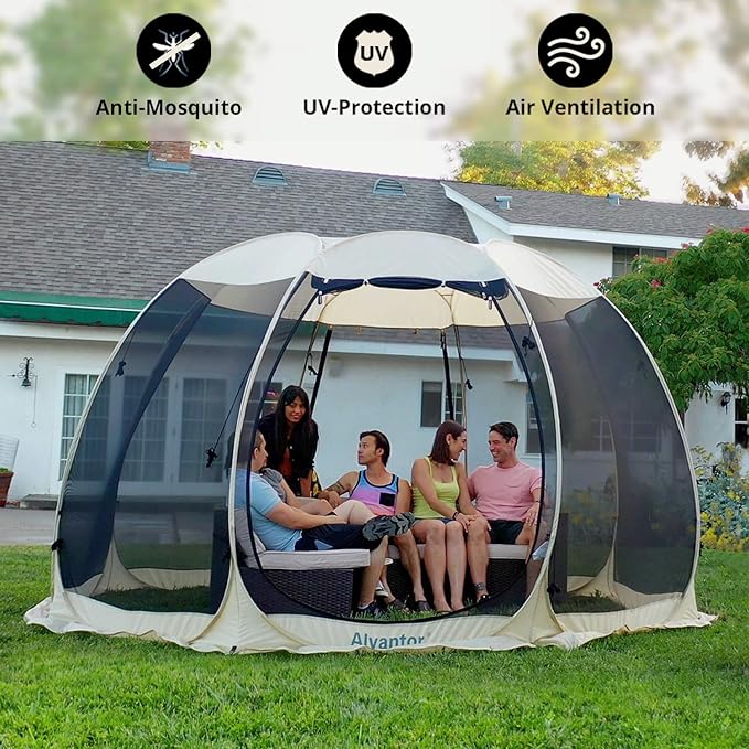 Alvantor Pop Up Screen House Tent, Instant Outdoor Gazebo - Image 6