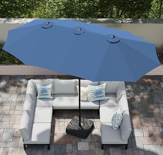PHI VILLA 15ft Large Outdoor Patio Umbrella by PHIVILLA