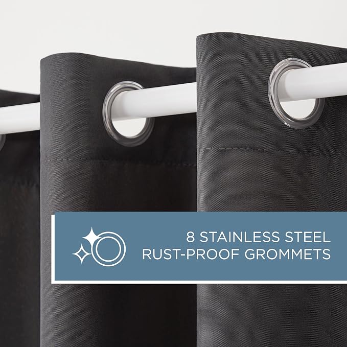 TOWN & COUNTRY BASICS Cabana Solid Heavyweight Indoor Outdoor Curtains - Image 10