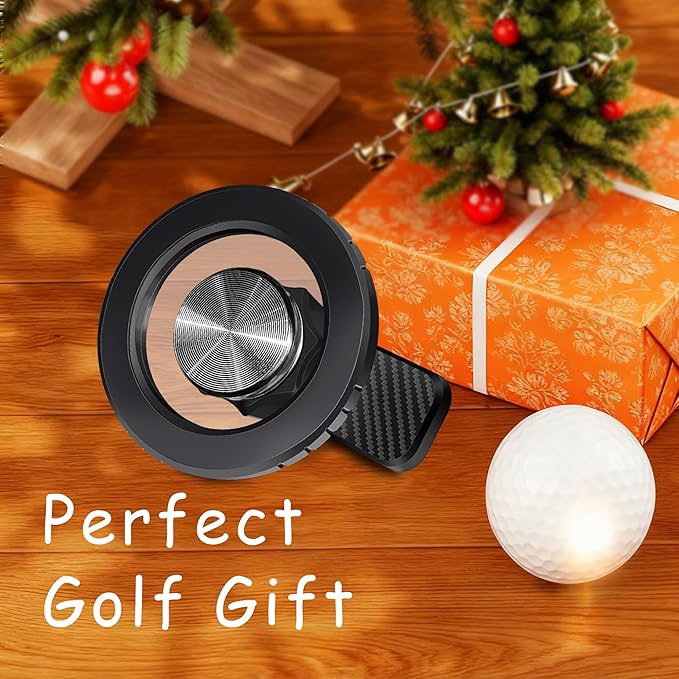 Magnetic Phone Holder for Golf Cart, Car, Gym & Home Strong Magnet Mount with 360° Adjustable Rotation Anti-Slip Rubberized Base Compatible with iPhone & Android with Magnetic Ring Gifts for Golfers