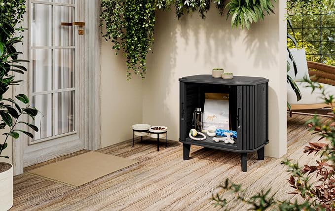 Keter Velo 30 Gallon Outdoor Storage Cabinet, Weather‑Resistant Resin Deck Boxes - Image 4