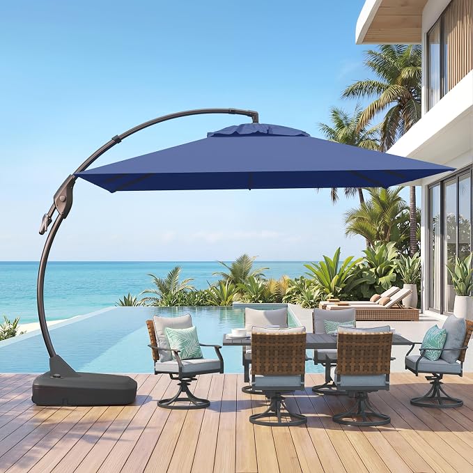 Grand patio 10x10 FT Cantilever Square Umbrella by GrandPatio