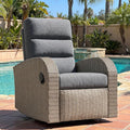 Oversized Wicker Outdoor Swivel Glider Recliner by LayinSun
