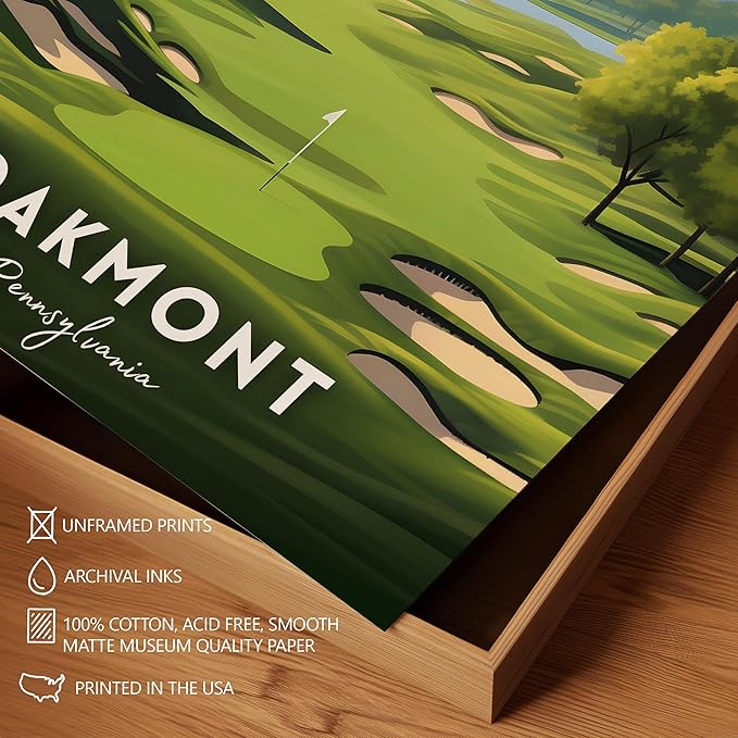 Golf Course Premium Giclee Fine Art Prints - Augusta, Pebble Beach, Pinehurst, Golf Course Posters, Golf Wall Art, Aesthetic Poster for Home Office Decor, Ready to Frame