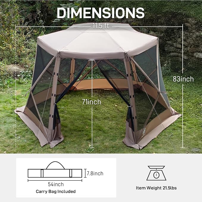 EVER ADVANCED Pop up Screen House Tent - Image 7