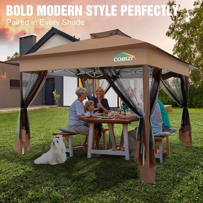COBIZI 13x13 Pop Up Canopy Tent Gazebos On Clearance- Upgrade Metal Outdoor - Image 5