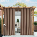 NICETOWN 2 Panels Outdoor Curtains Bottom Fixed by NICETOWN