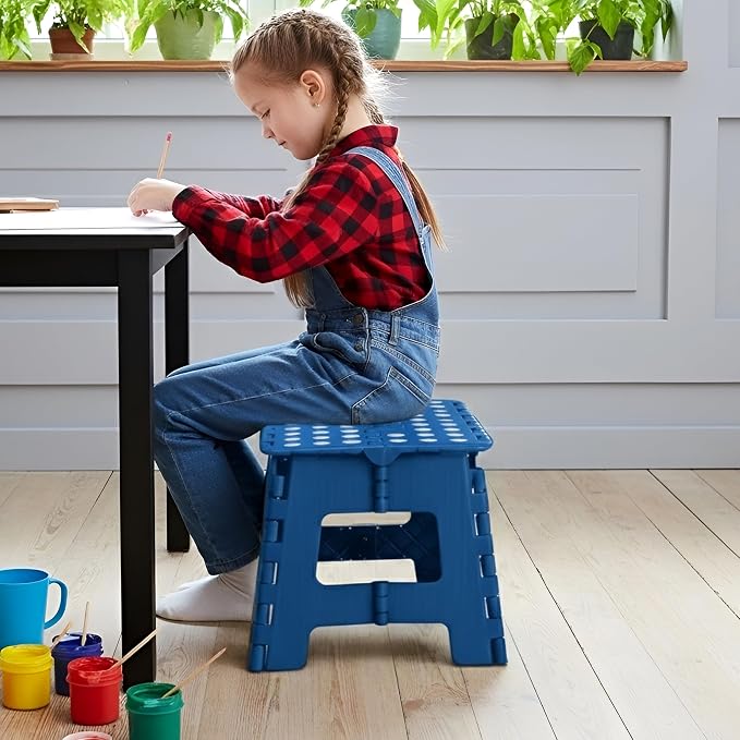 Utopia Home Folding Step Stool 9 Inch, built-in handle, and 300 lbs support - Image 2