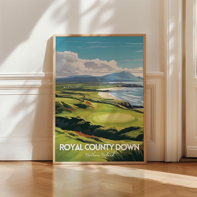 Golf Course Premium Giclee Fine Art Prints - Augusta, Pebble Beach, Pinehurst, Golf Course Posters, Golf Wall Art, Aesthetic Poster for Home Office Decor, Ready to Frame