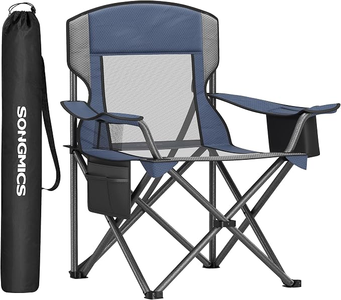 SONGMICS Camping Chair, Folding Oversized Chair, Comfortable and Heavy-Duty by Unknown