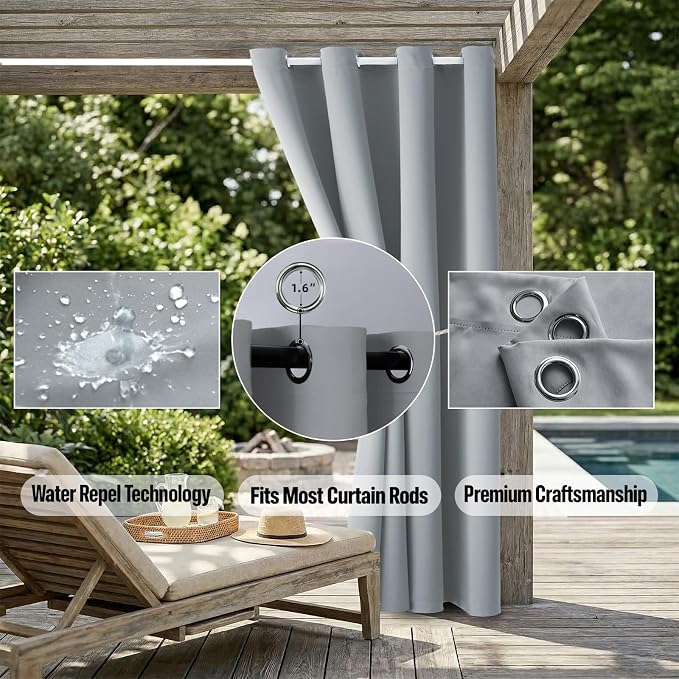 DIVA EN CAMINO DEC Outdoor Patio Curtain Waterproof Darkening Thermal Insulated - Image 5
