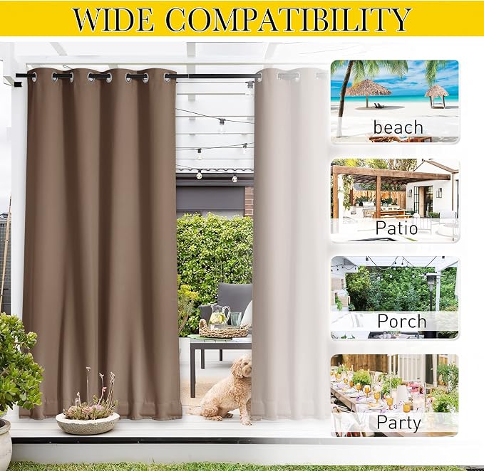 NICETOWN Windproof Outdoor Curtains - Image 5