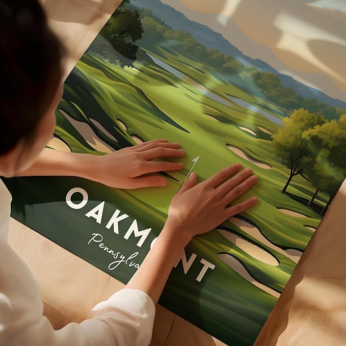 Golf Course Premium Giclee Fine Art Prints - Augusta, Pebble Beach, Pinehurst, Golf Course Posters, Golf Wall Art, Aesthetic Poster for Home Office Decor, Ready to Frame