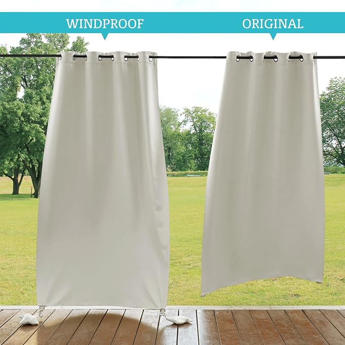 RYB HOME Outdoor Curtains Windproof - Image 2