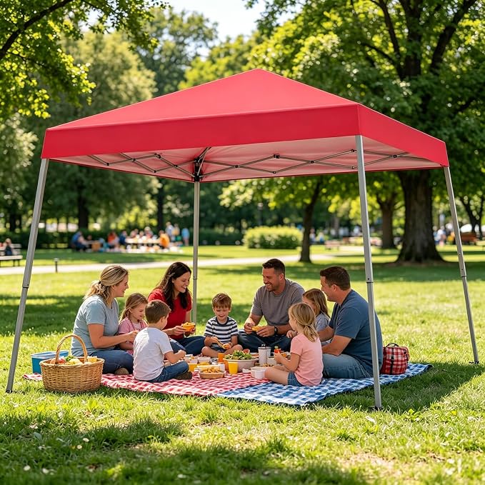 10x10FT Slant Leg Pop Up Canopy Tent, Portable Outdoor Shelter | 10x10FT Base - Image 4