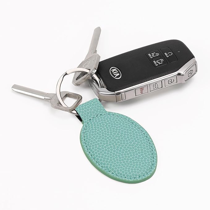 LaserGram Oval Keychain, Off Road Racer, Personalized Engraving Included (Basketball Teal)